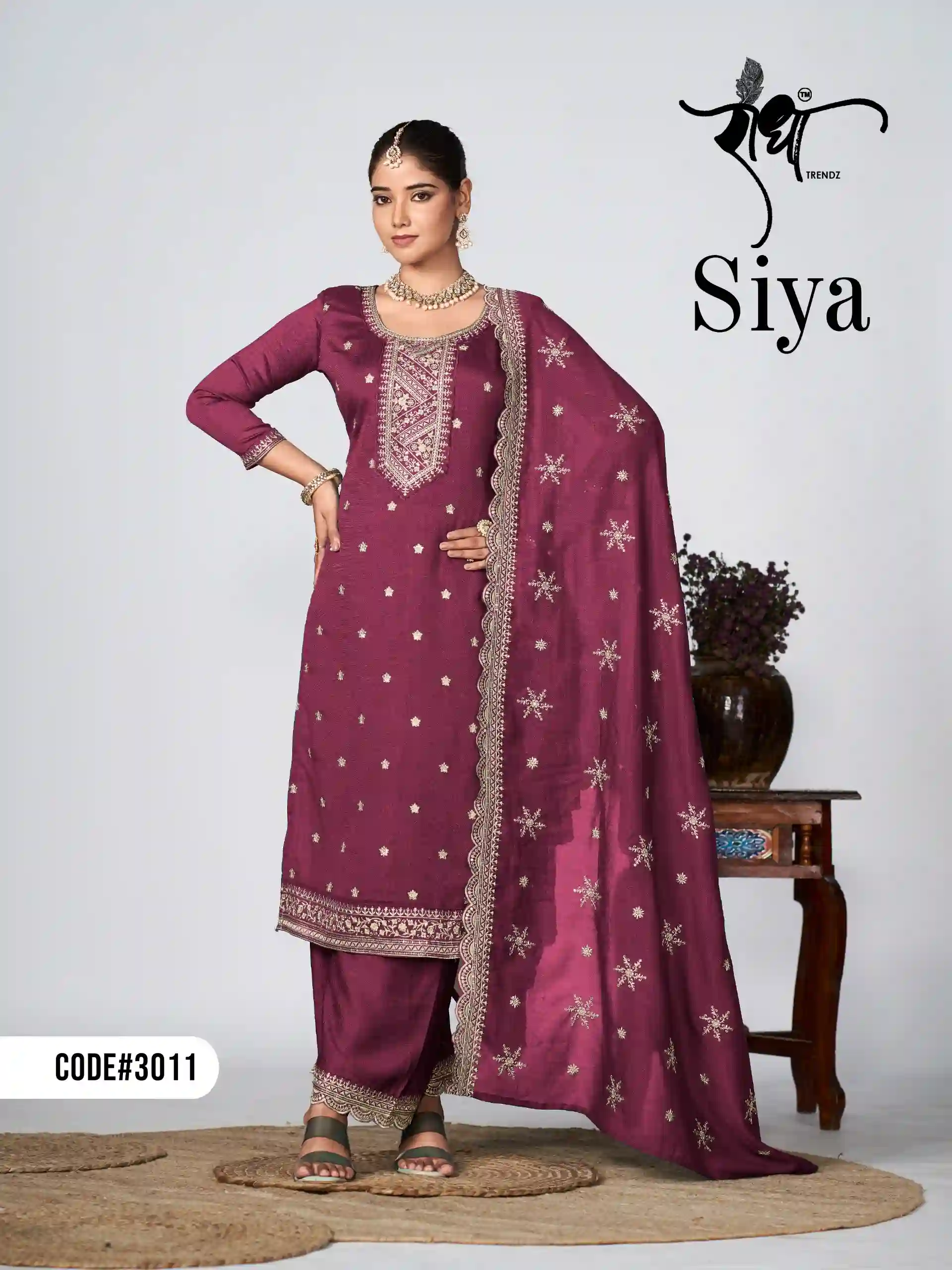 Radha Trendz Siya Pure Vichitra Wholesale Designer Salwar Suit Catalog — Wholesale Salwar Suits, MPA wholesale from Surat - Gallery Image 4